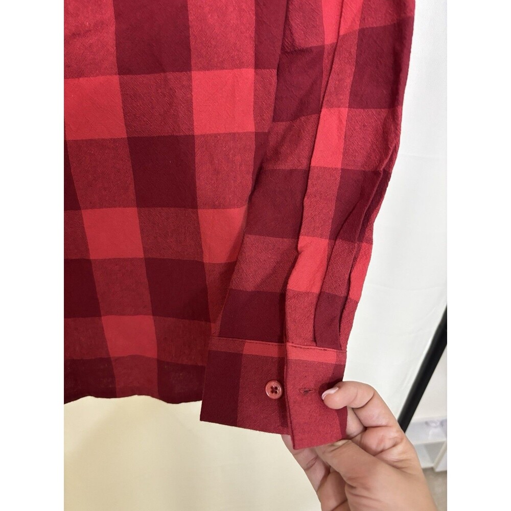 Tuckernuck Poppy Red Checkered Josie Women’s Shirt XS Career Tailored Business - Picture 8 of 11